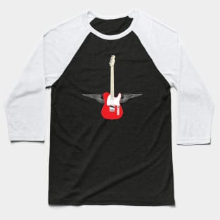 Red Flying Tele Baseball T-Shirt